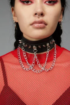 Chained Spikes Choker