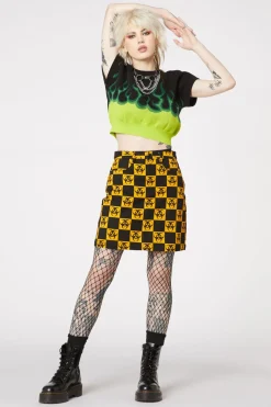 Check Biohazard Mini Skirt