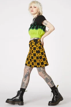 Check Biohazard Mini Skirt