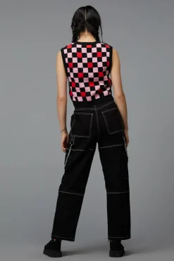 Checker Knit Vest