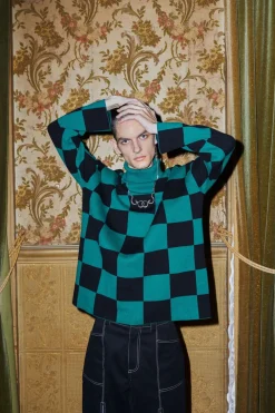 Checkerboard Oversize Knit