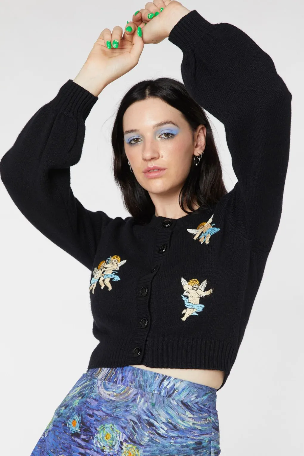 Cherub Embroidery Cardi