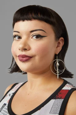 Circle Sword Earrings