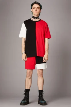 Colour Block Grunge Tee