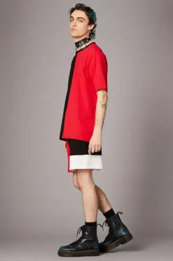 Colour Block Grunge Tee