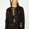 Contrast Stitch Goth Jacket