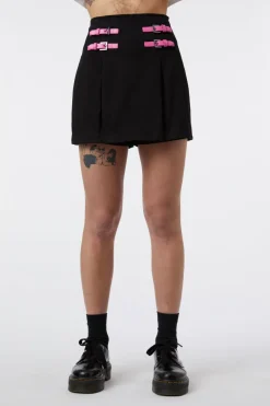 Contrast Stitch Goth Skort
