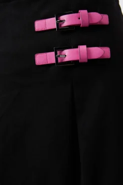 Contrast Stitch Goth Skort