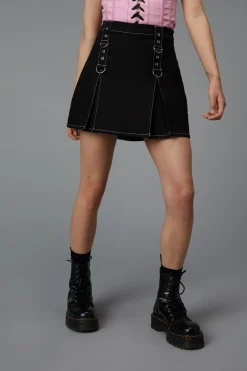 Contrast Stitch Skort