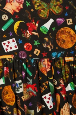 Crafty Witch Print Dress