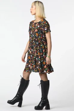 Crafty Witch Print Dress