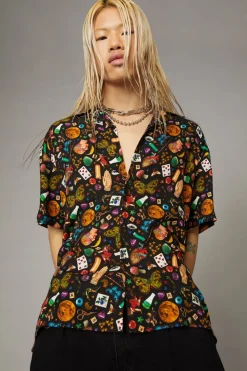 Crafty Witch Print Ss Shirt