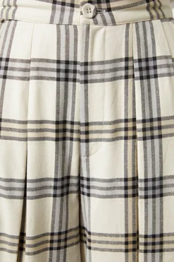 Crescent Tartan Pleated Culottes