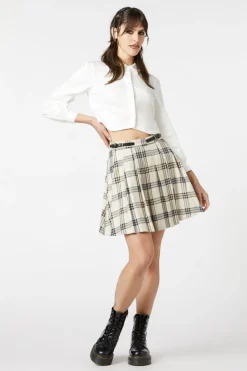 Crescent Tartan Pleated Skirt
