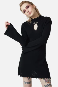 Crochet Knit Mini Dress