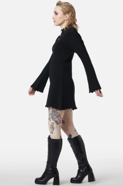 Crochet Knit Mini Dress