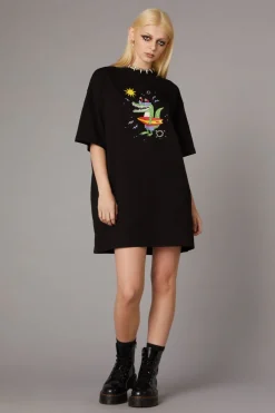 Crocodile Print Goth Dress