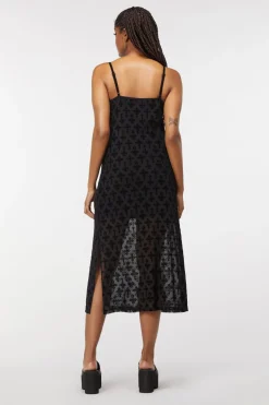 Crucifix Mesh Slip Dress