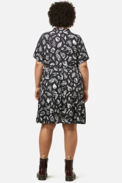 Curve Body Fossils Printed Dress