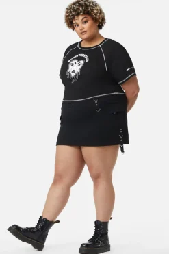 Curve Broken Hearts Crop Raglan