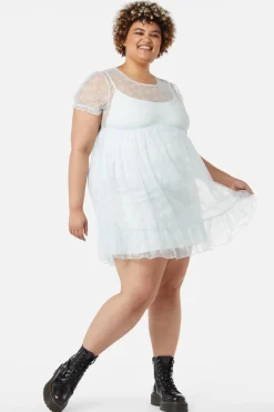 Curve Butterflies On The Wall Mesh Dress