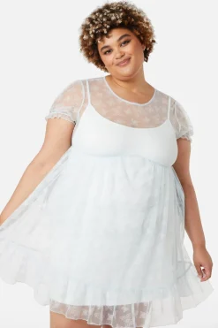 Curve Butterflies On The Wall Mesh Dress