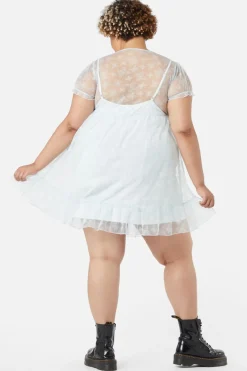 Curve Butterflies On The Wall Mesh Dress