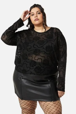Curve Decaying Days Flocked Mesh Top