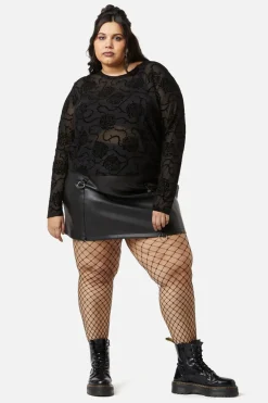 Curve Decaying Days Flocked Mesh Top