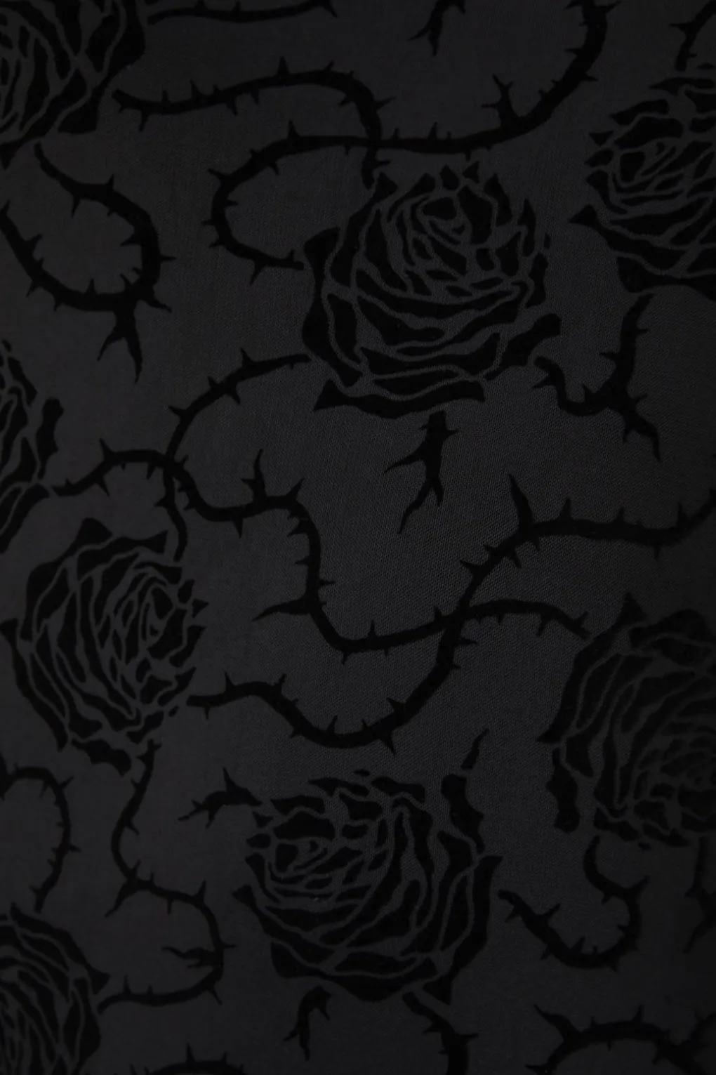 Curve Decaying Days Flock Mesh Dress