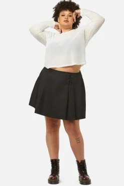 Curve Field Work Pleated Skirt