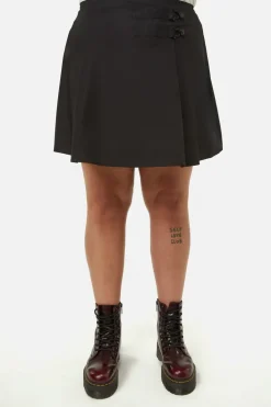 Curve Field Work Pleated Skirt