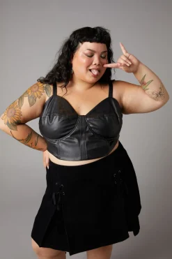 Curve Flamin Embossed Pu Corset