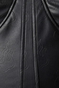 Curve Flamin Embossed Pu Corset