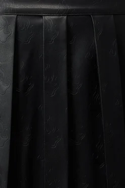 Curve Flamin Embossed Pu Skirt