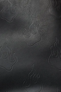 Curve Flamin Embossed Pu Pinafore