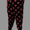 Curve Flamin Hearts Velour Track Pant