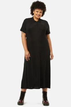 Curve Glitter Mesh Midi Dress