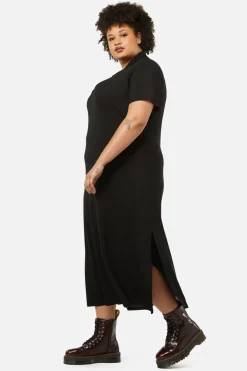 Curve Glitter Mesh Midi Dress