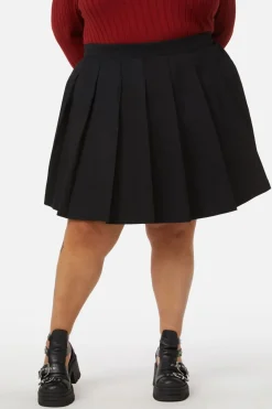 Curve Grave Respect Pleated Skirt