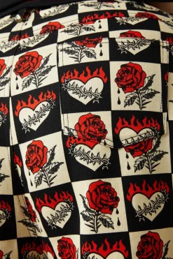 Curve Guilded Heart U0026 Rose Pants