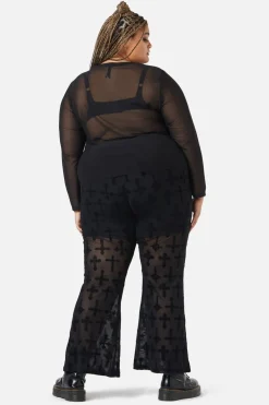 Curve Hail Lilith Flocked Mesh Top