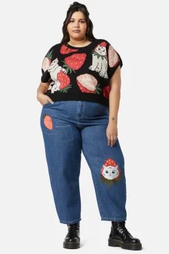 Curve Kitty Kisses Knit Top