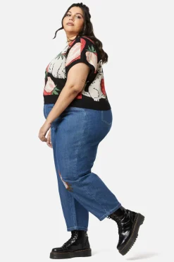 Curve Kitty Kisses Knit Top