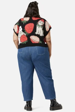 Curve Kitty Kisses Knit Top