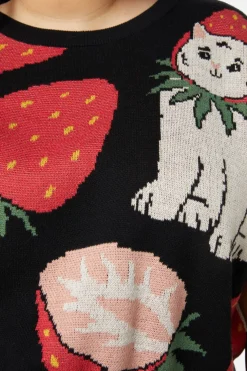 Curve Kitty Kisses Knit Top