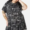 Curve Lover'S Departure Print Dress