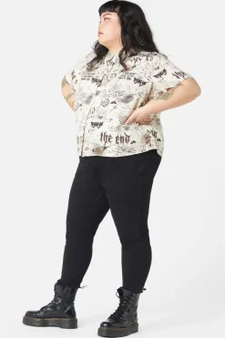 Curve Lover'S Departure Printed Blouse