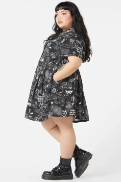 Curve Lover'S Departure Print Dress