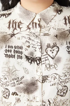 Curve Lover'S Departure Printed Blouse